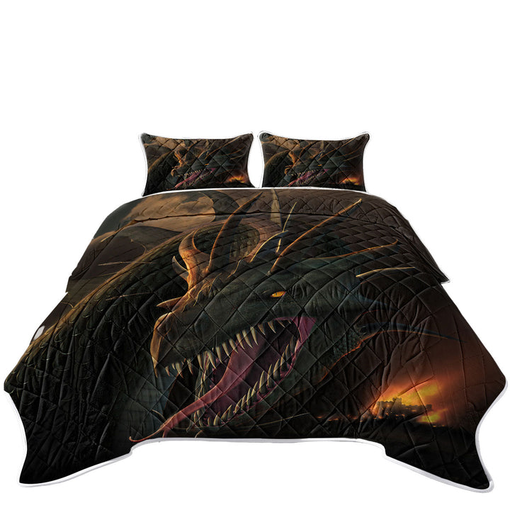 Quilts with Scary Fantasy Art the Annihilation Dragon