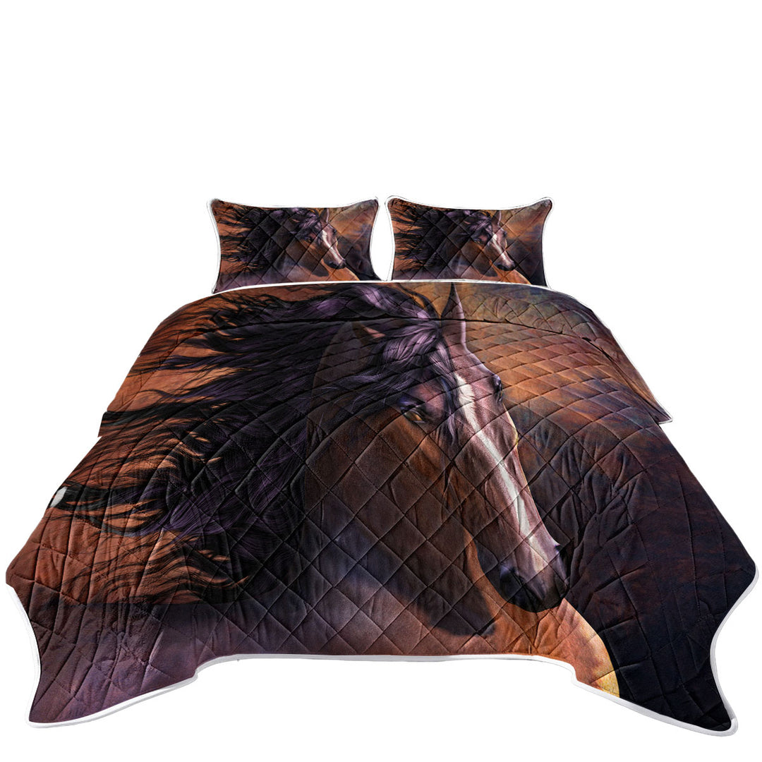 Quilts with Untamed Wild Horse