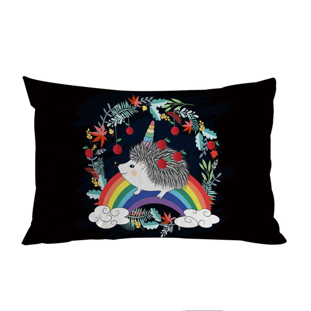 Rainbow Hedgehog Pillow Cases