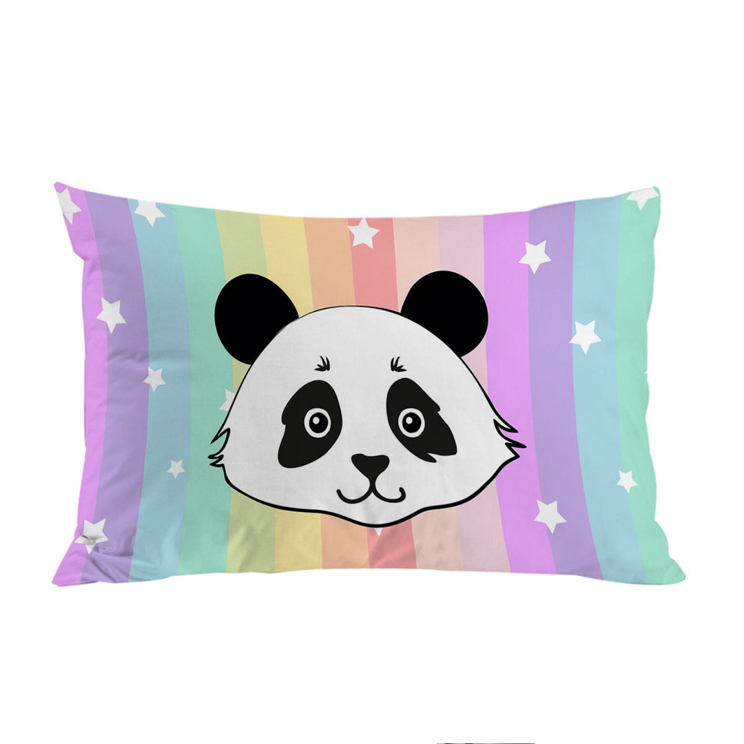 Rainbow Pandas Pillowcase