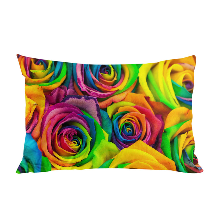 Rainbow Roses King Pillow Cases