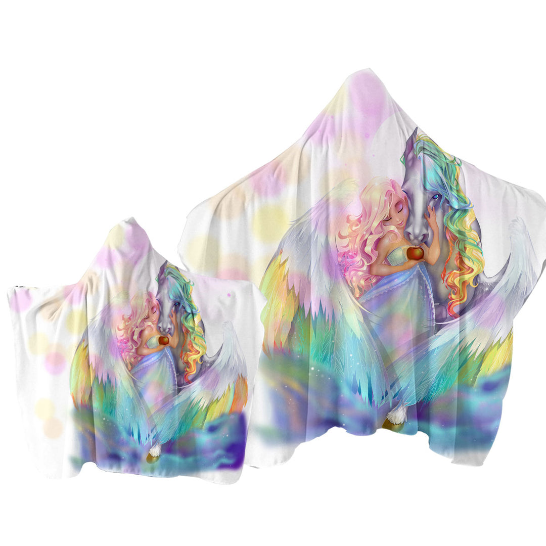 Rainbows Starlight Pegasus and Princess Towel with Hood