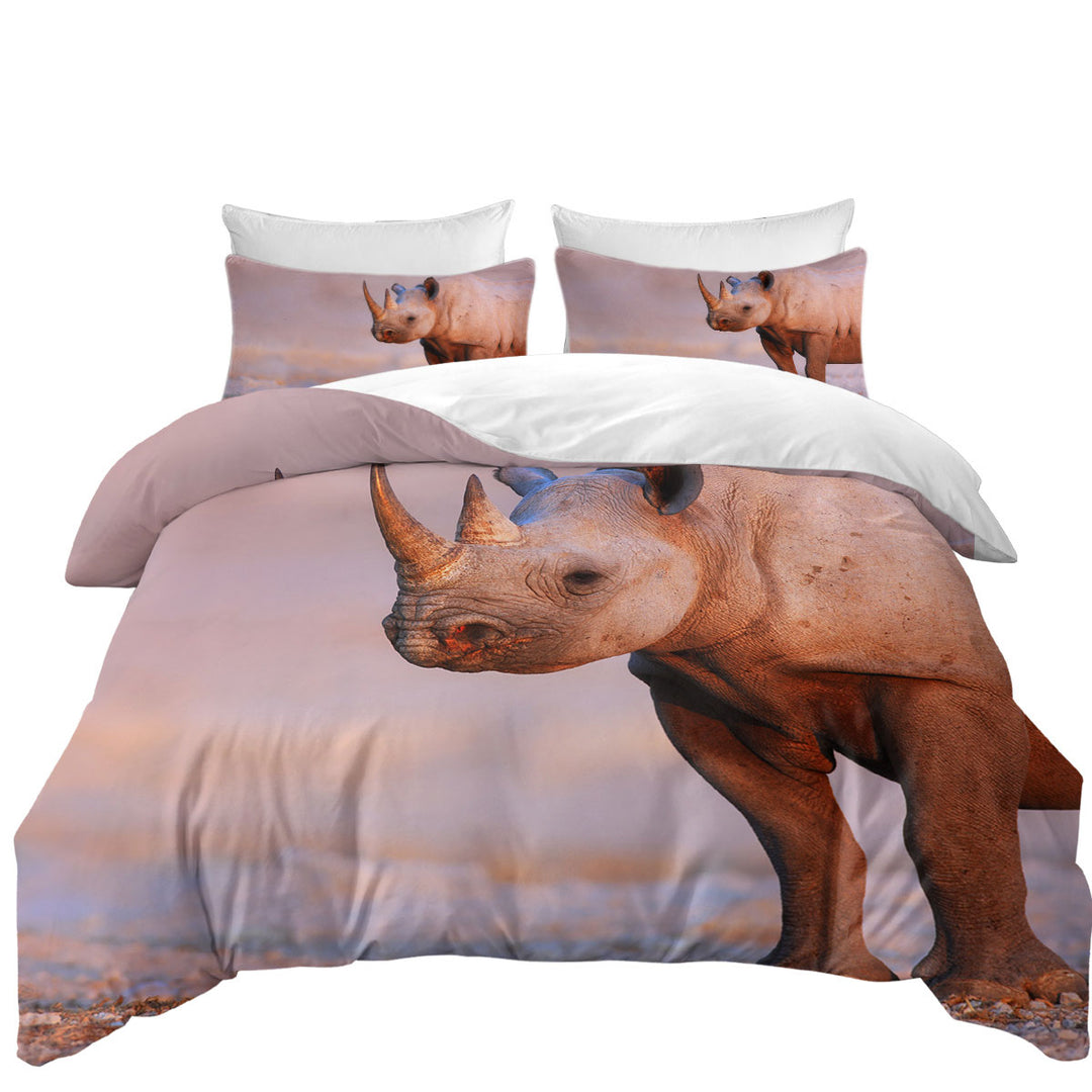 Real Rhino Duvet Cover Queen