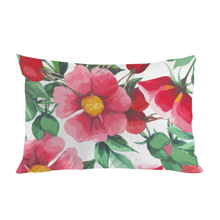 Red Flowers Painting Pillowcases