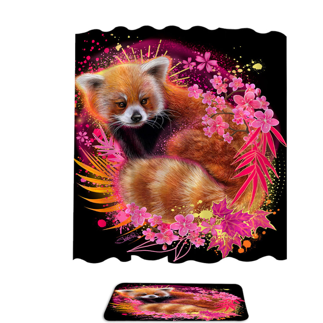 Red Panda Shower Curtain