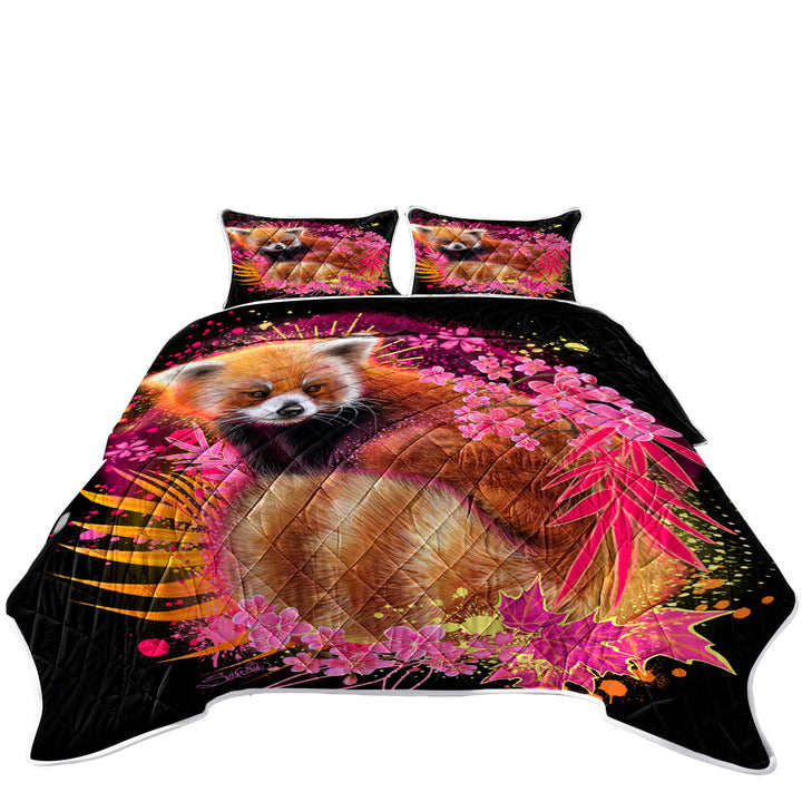 Red Panda Spirit Twin Quilt