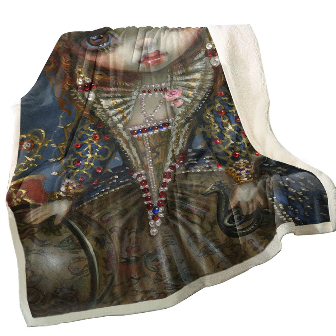 Renaissance Art Queen Elizabeth Throw Blanket