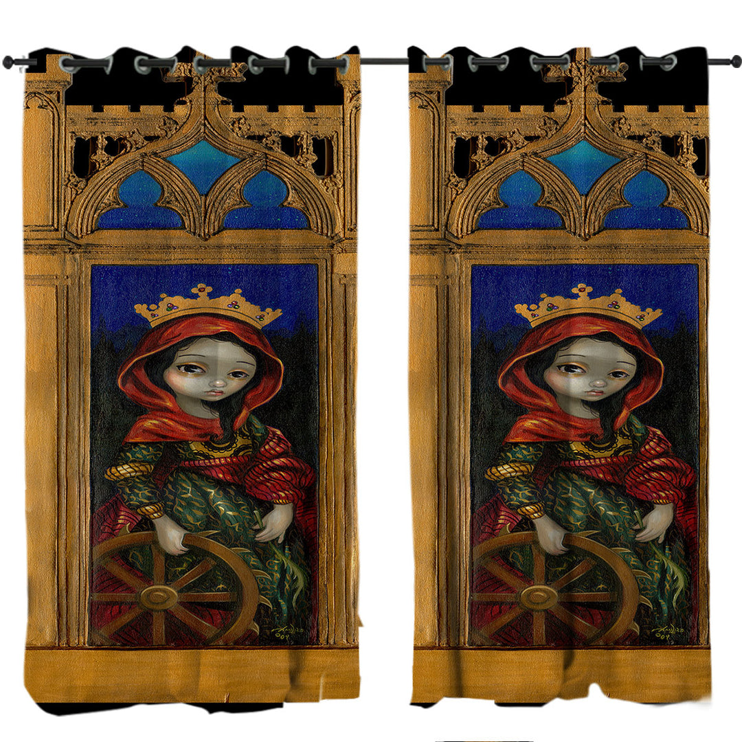 Renaissance Style Art Saint Catherine Curtain