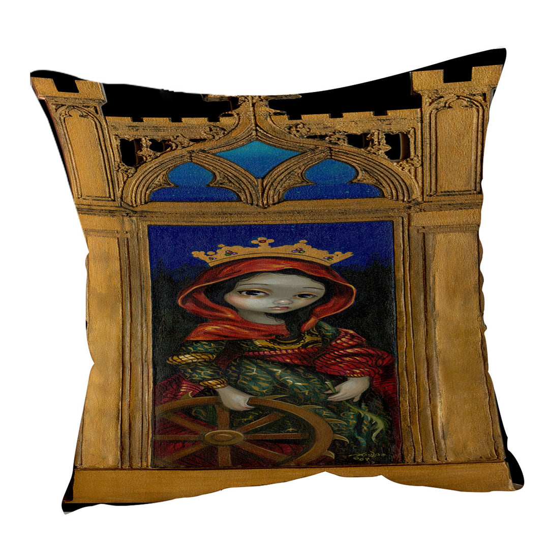 Renaissance Style Art Saint Catherine Cushion Cover