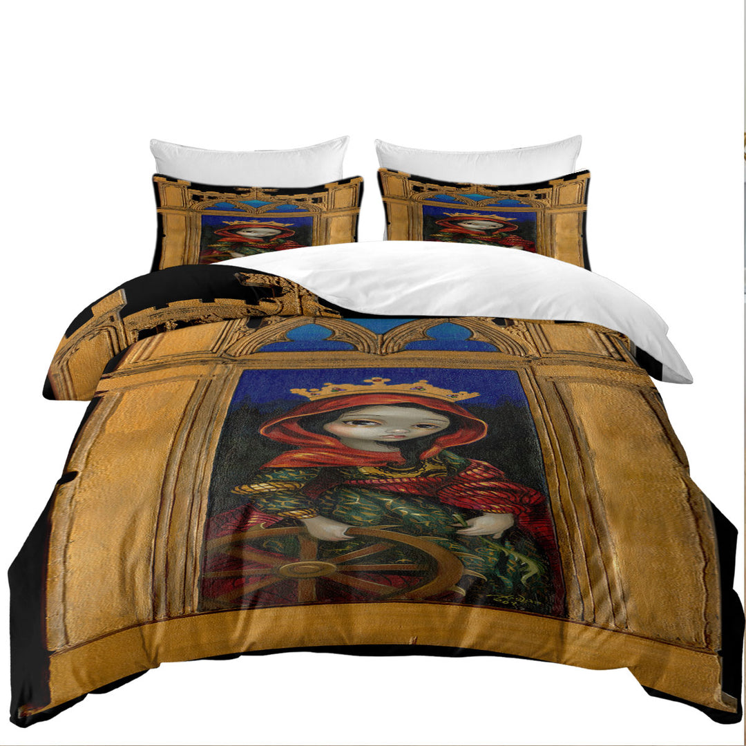 Renaissance Style Art Saint Catherine Queen Size Duvet Cover