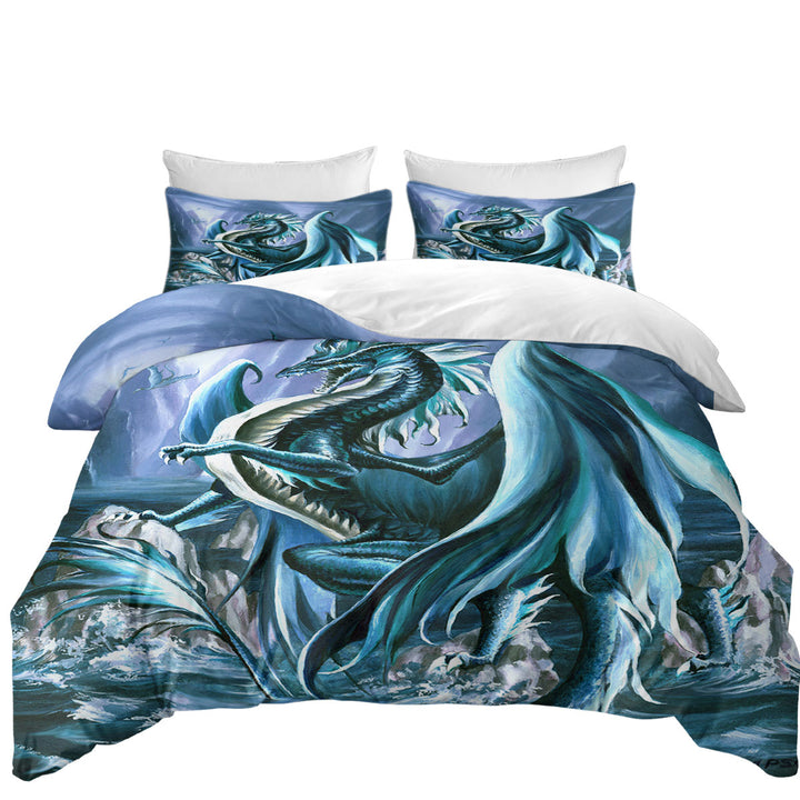 Riptide Ocean Cliffs Dragon Comforter Cover