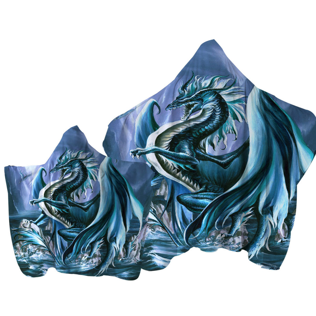 Riptide Ocean Cliffs Dragon Hooded Beach Towel