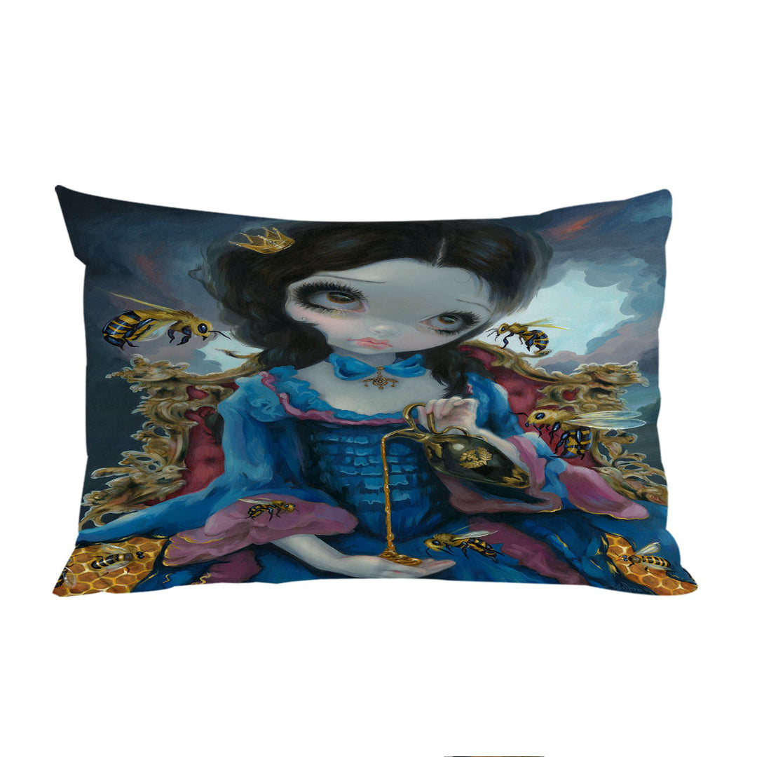 Rococo Style Portrait Beautiful Queen of Bees Pillow Cases