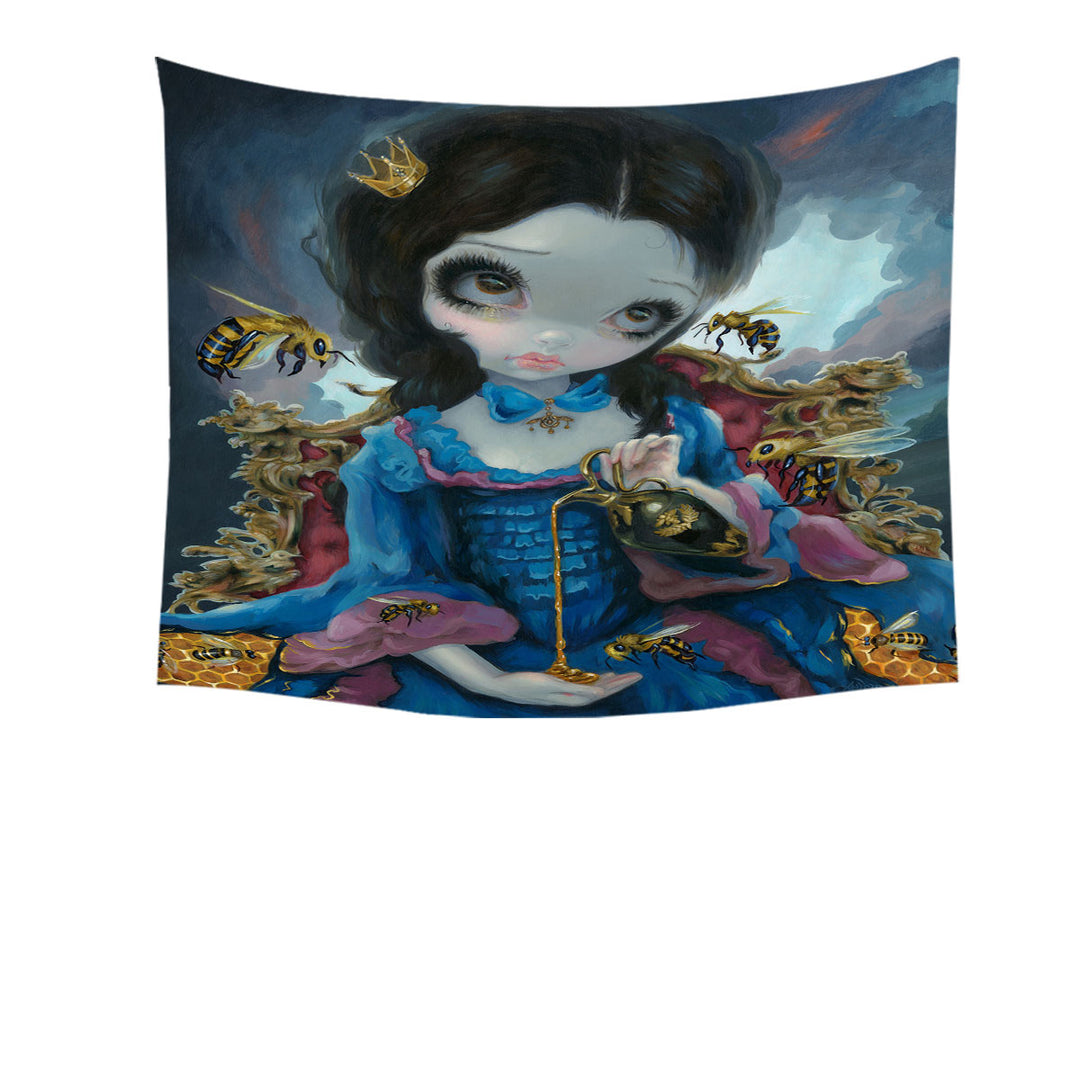 Rococo Style Portrait Beautiful Queen of Bees Wall Decor Tapestry