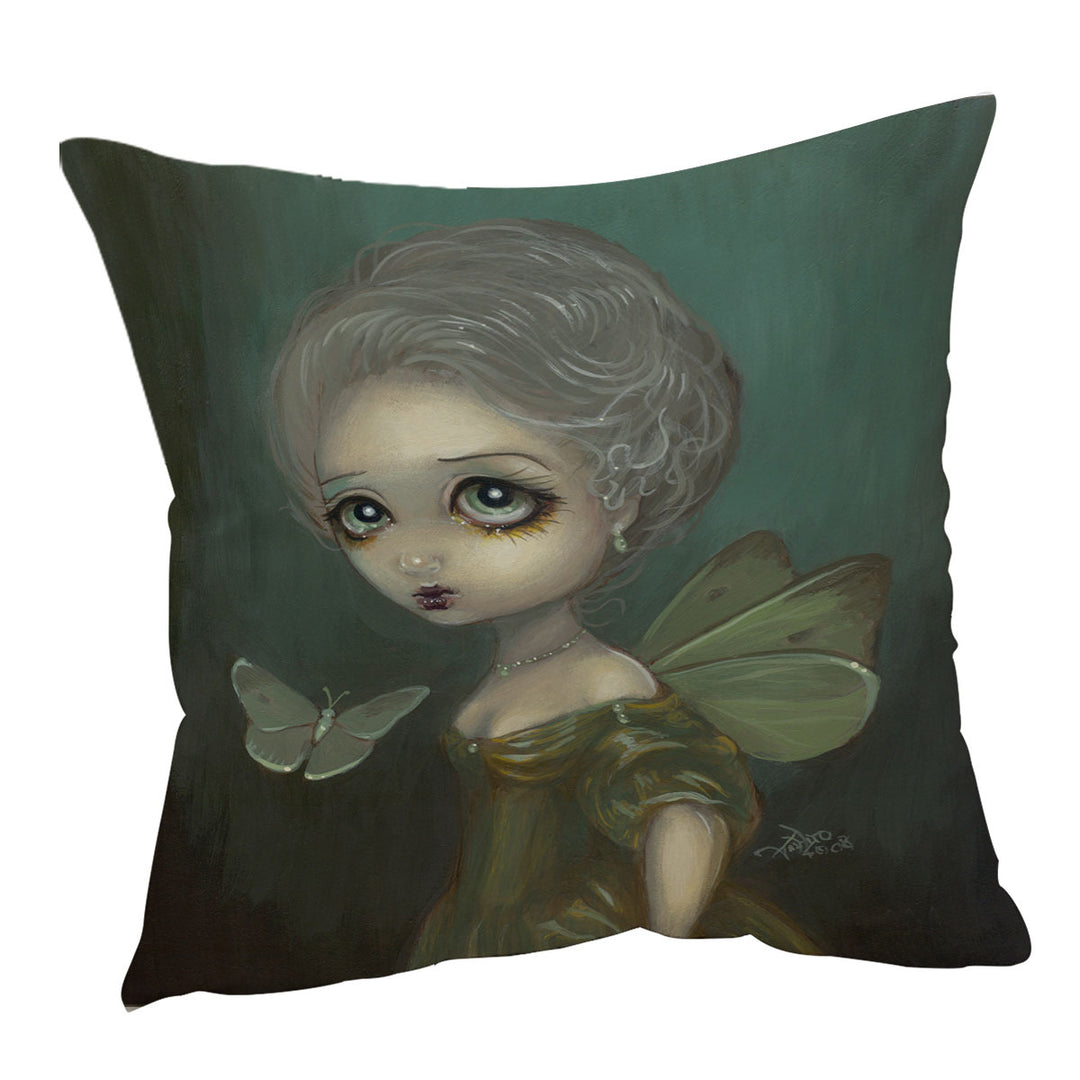 Sad Fairy Art Butterflies in Gloom Cushion Covers