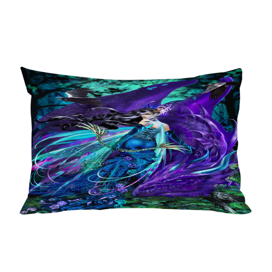 Sagittarius Dragon and Beautiful Woman Fairy Pillow Case Covers