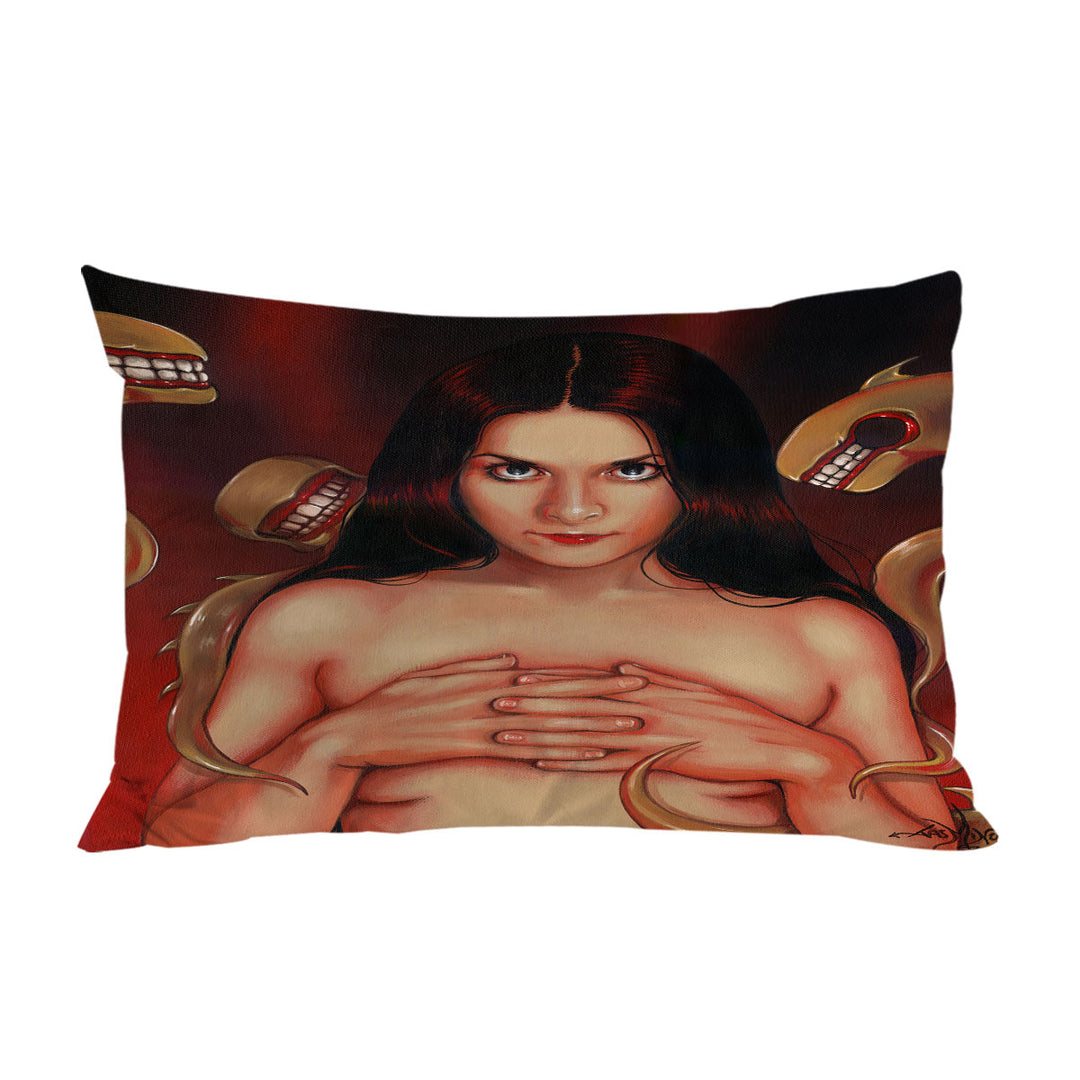 Scary Art Beautiful Maiden and Monsters Pillow Case Covers