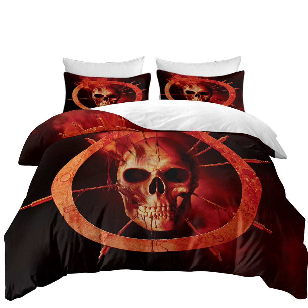 Scary Dark Art Blood Ring Skull Duvet Covers