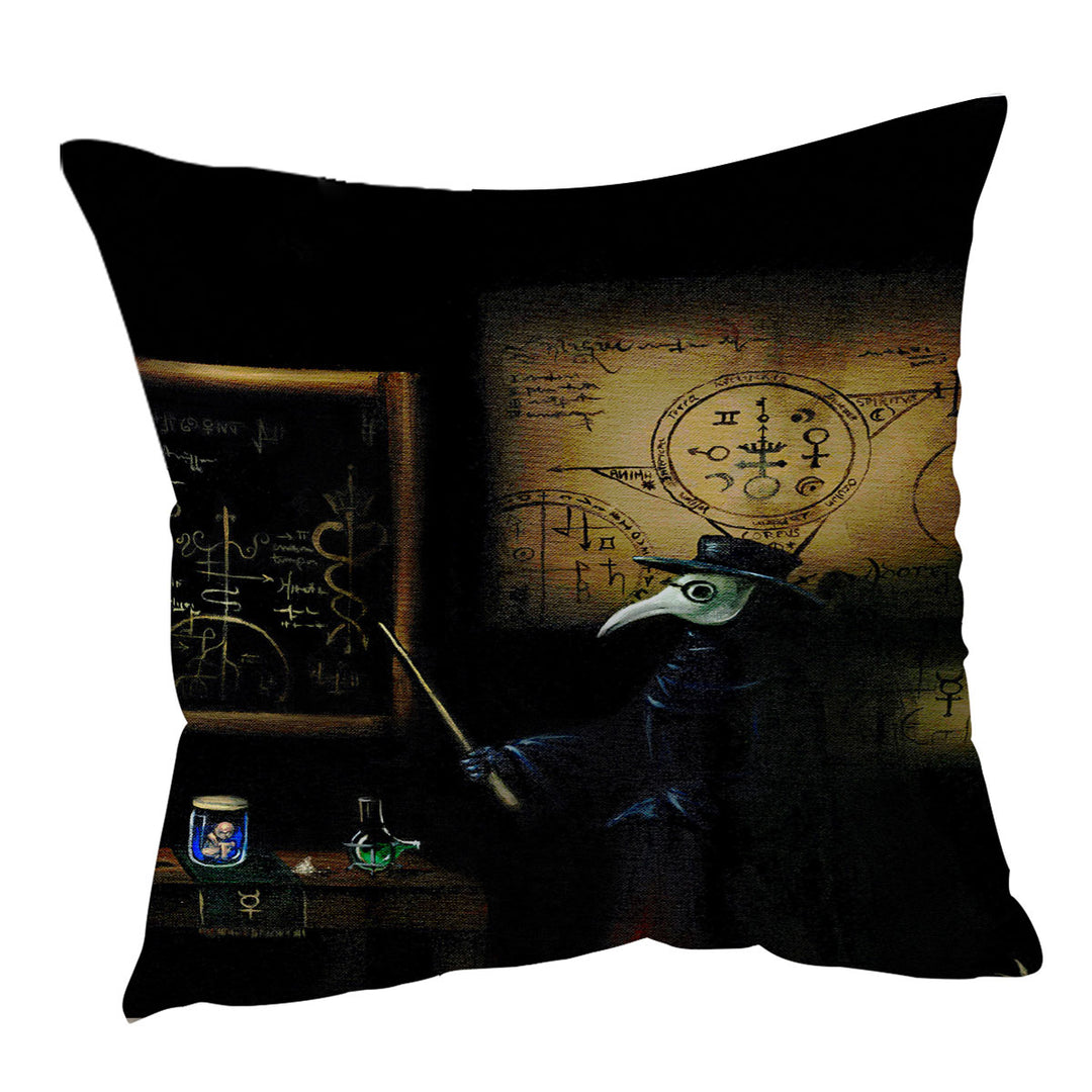 Scary Dark Art The Alchemists Plague Cushion Cover