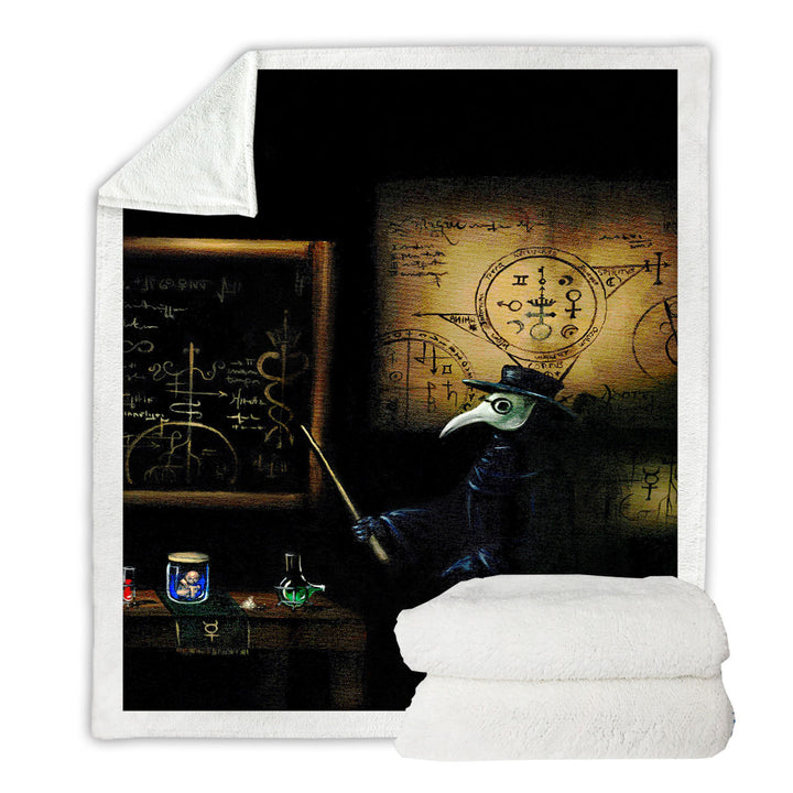 Scary Dark Art The Alchemists Plague Fleece Blankets