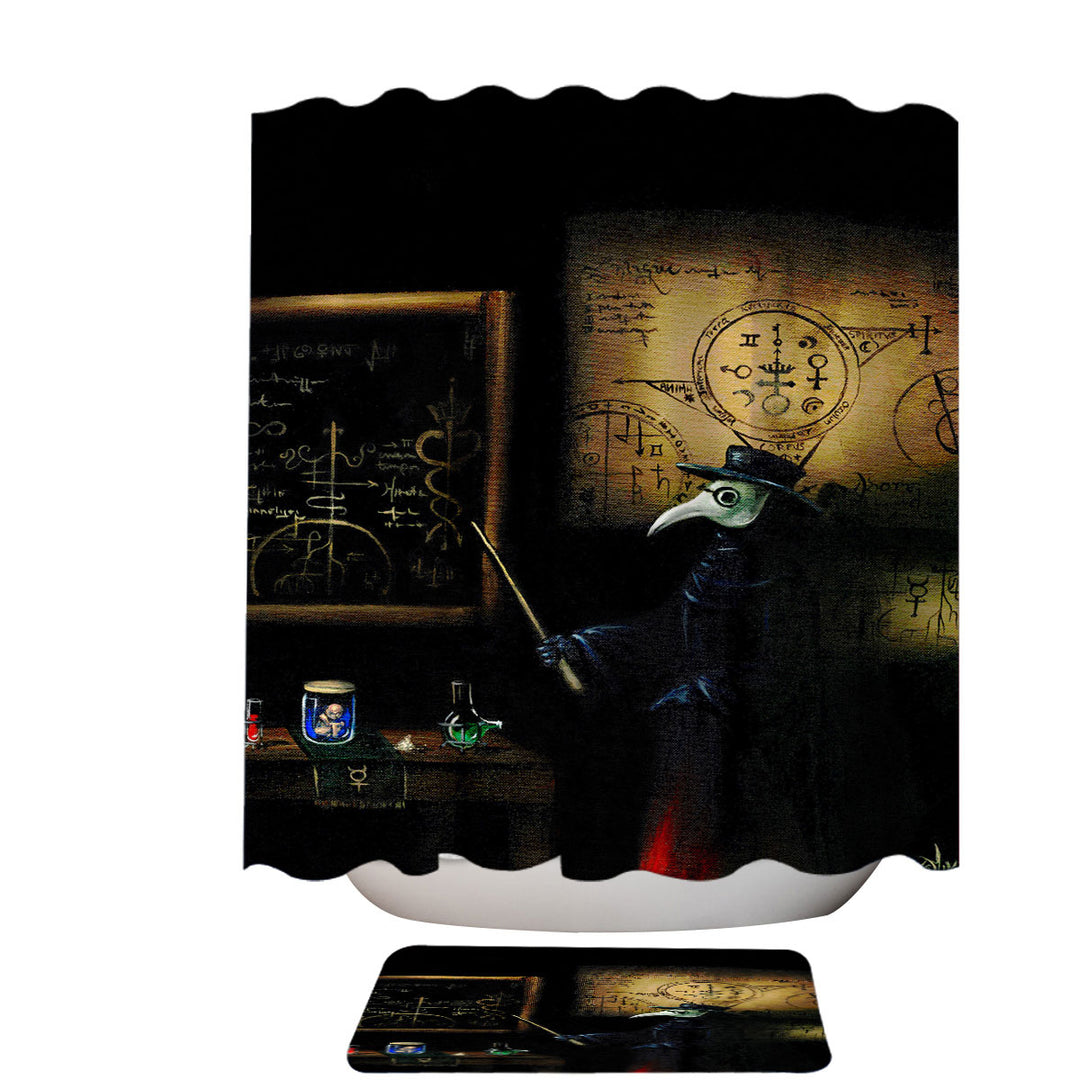 Scary Dark Art The Alchemists Plague Shower Curtain