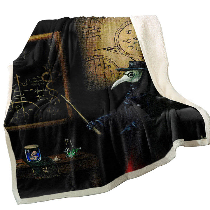 Scary Dark Art The Alchemists Plague Throw Blanket