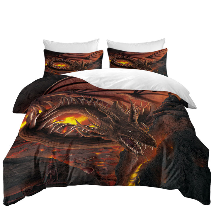 Scary Dragon Hellfire Dragon Coverlets