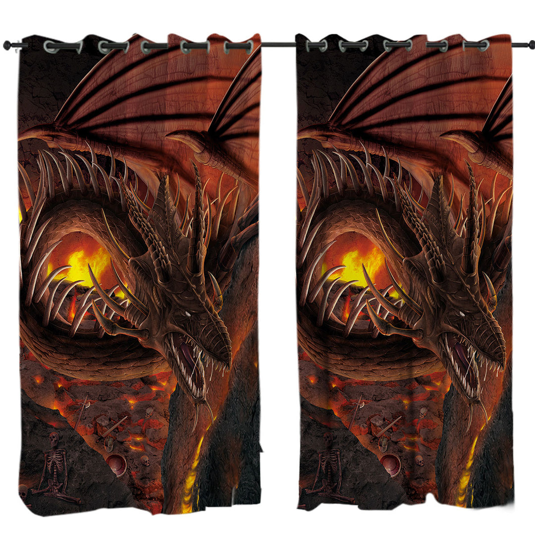 Scary Dragon Hellfire Dragon Drapes