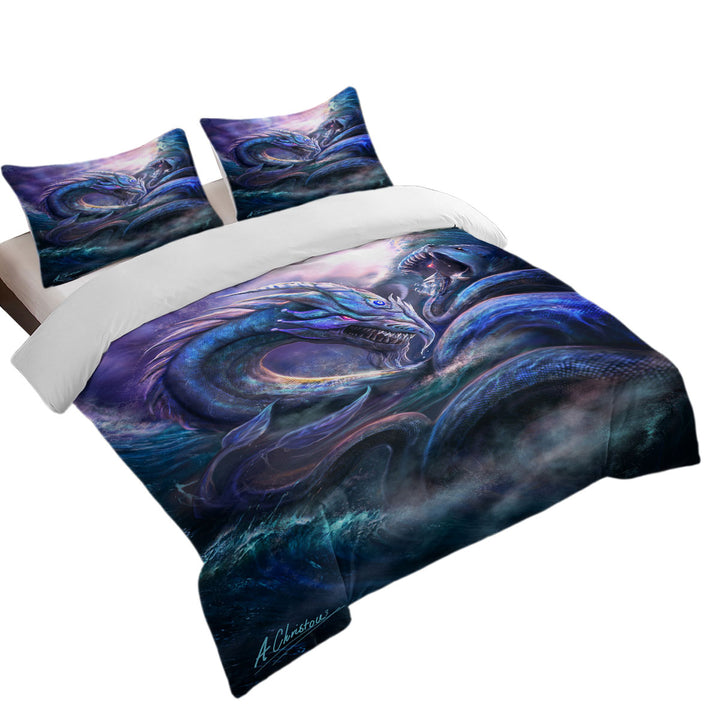 Scary Dragon Monster of the Ocean Best Duvet Covers