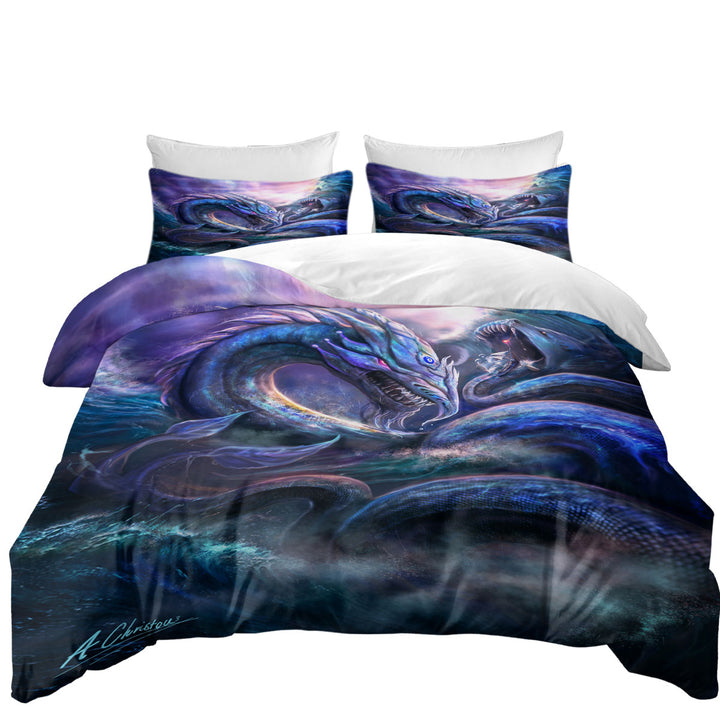 Scary Dragon Monster of the Ocean Daybed Covers Sets