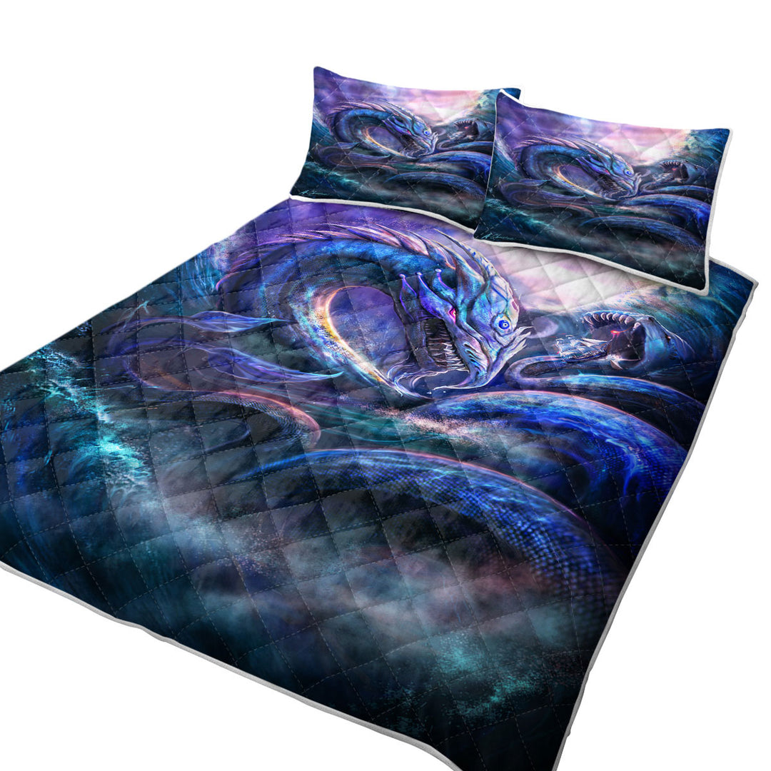 Scary Dragon Monster of the Ocean Quilts