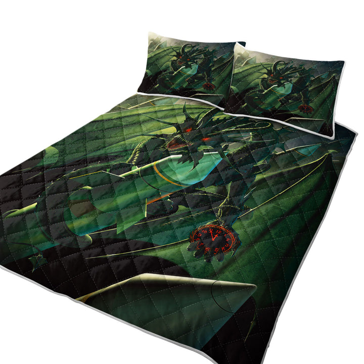 Scary Fantasy Art Doom Dragon King Size Quilt Sets