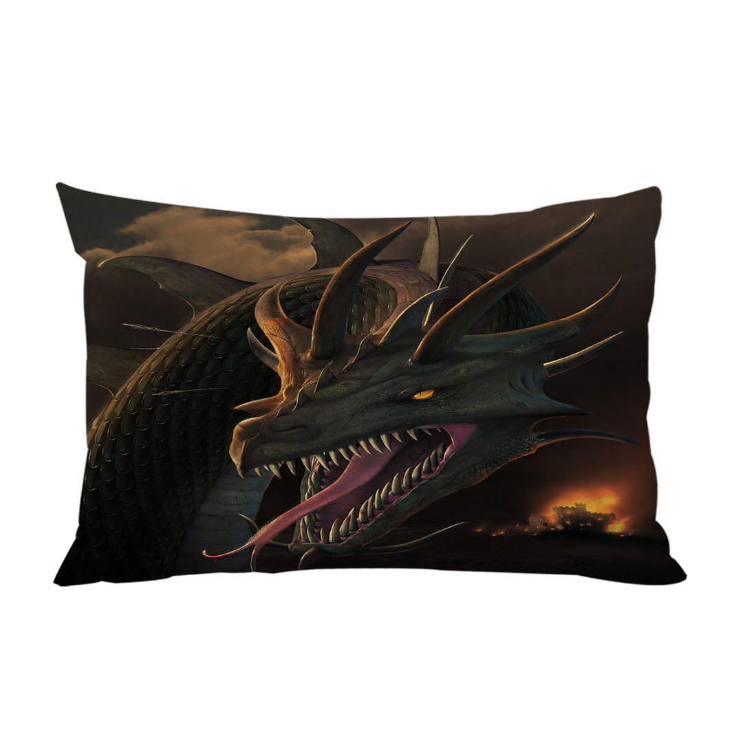 Scary Fantasy Art the Annihilation Dragon Pillowcases