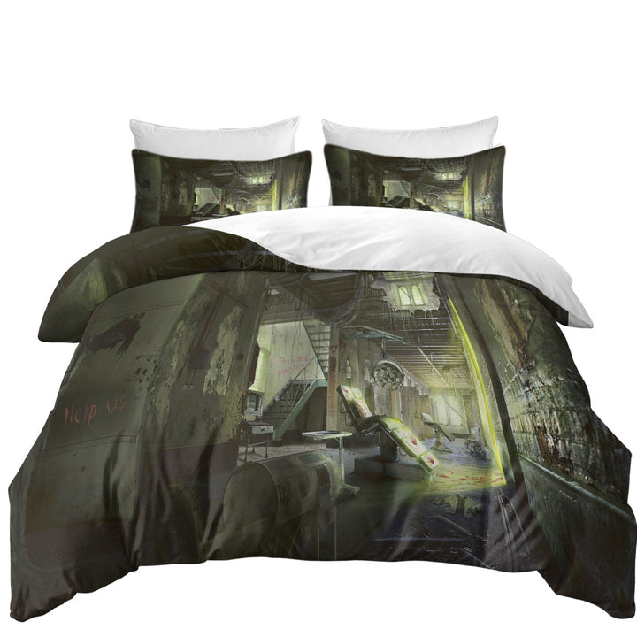 Scary Horror Asylum Scene Good Duvet Covers