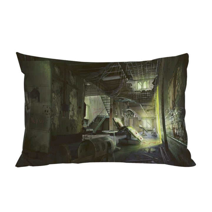 Scary Horror Asylum Scene Pillow Cases