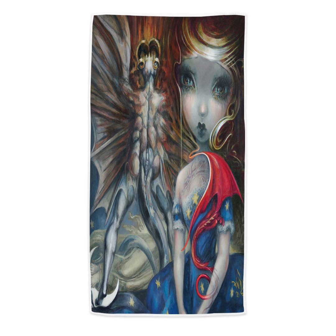 Scary Swims Towel Dragon Art Prints Great Red Dragonling