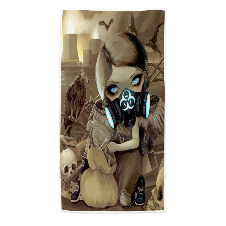 Scavengers Cool Post Apocalyptic Scene Girl Digging Beach Towel