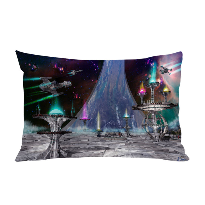 Science Fiction Art Ring World Pillowcase