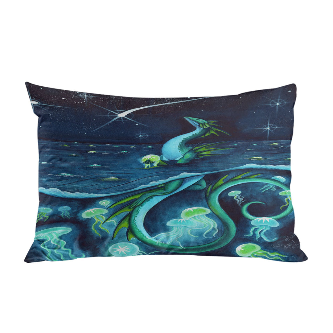 Sea of Stars Jellyfish and Dragon King Pillow Cases