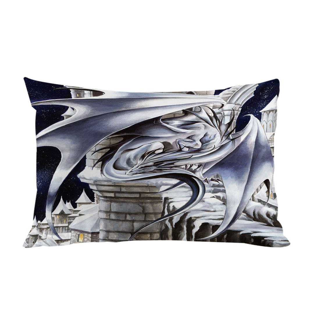 Sentinel Grey Dragon Drawing Pillow Cases