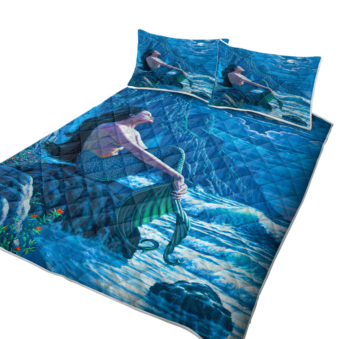 Serenity Coastal Cliffs Mermaid Coverlets