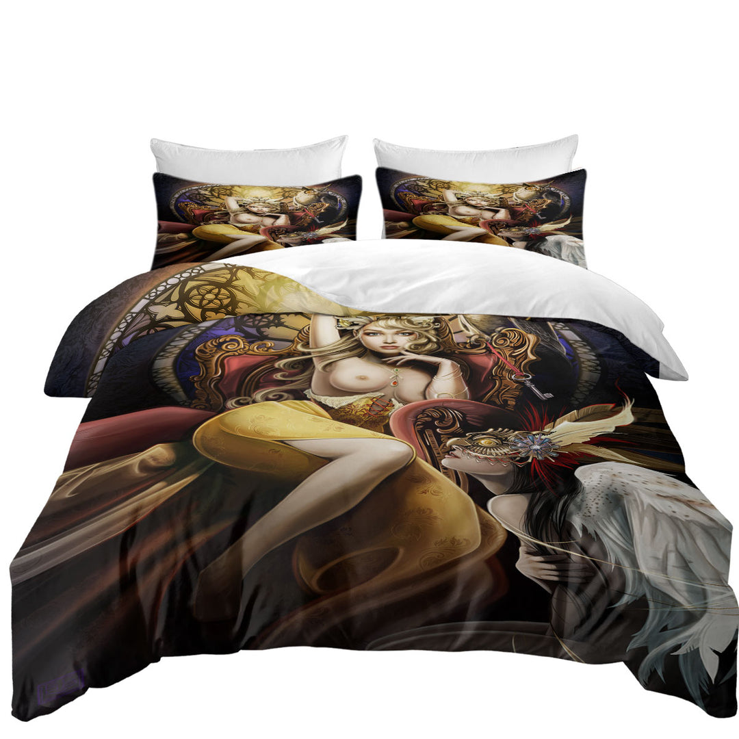 Sexy Art Beautiful Girl the Fettered Queen Duvet Cover