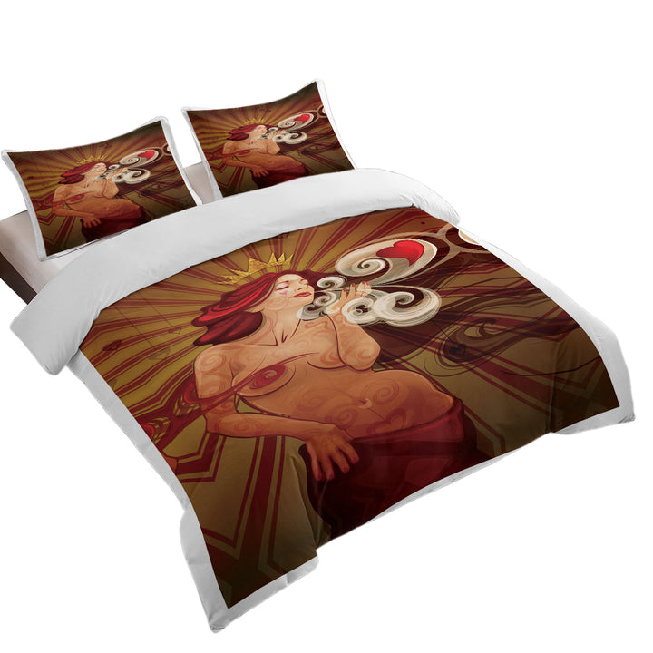 Sexy Cool Art Queen of Hearts Duvet Cover