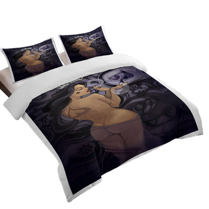 Sexy Cool Art Queen of Spades Bed Covers