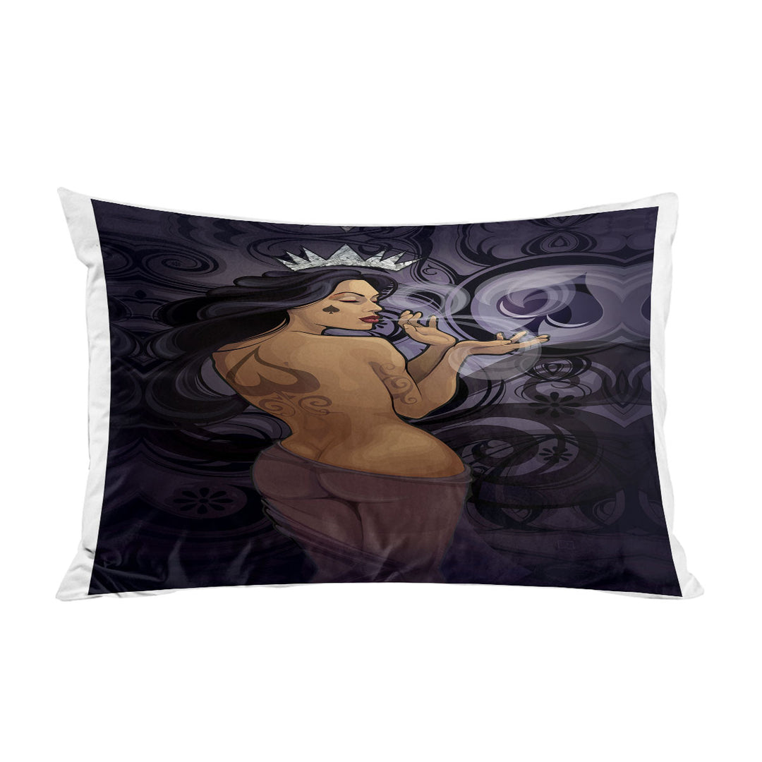 Sexy Cool Art Queen of Spades Pillowcase