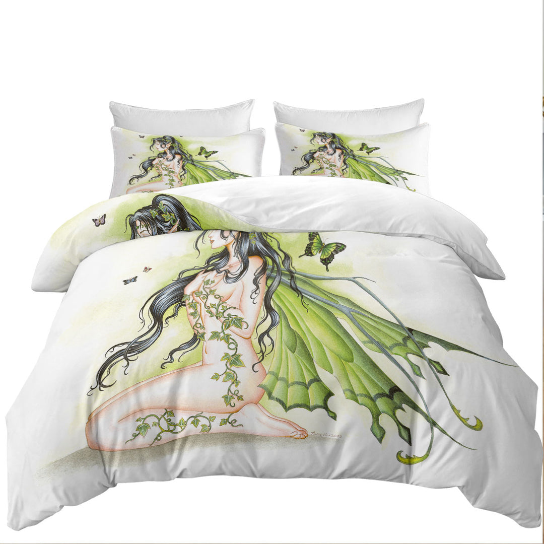 Sexy Fantasy Art the Green Ivy Fairy Duvet Covers King