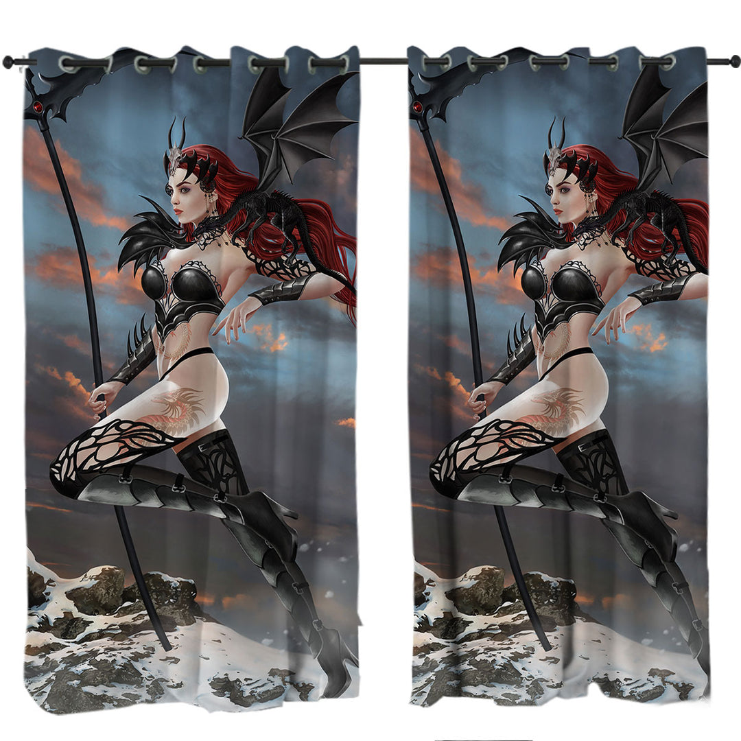 Sexy Gothic Fantasy Art Queen of Bones Curtain