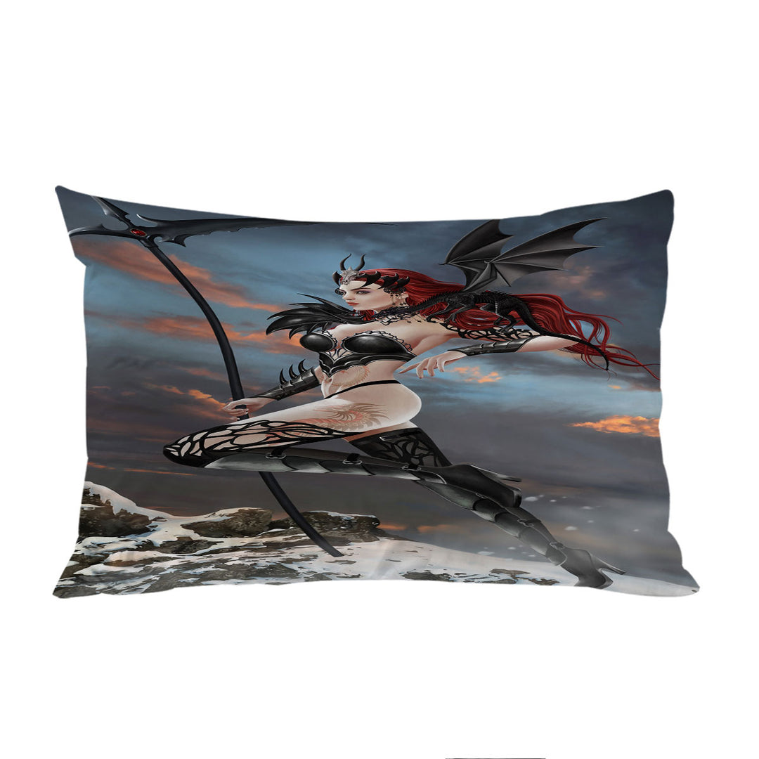 Sexy Gothic Fantasy Art Queen of Bones Pillowcase