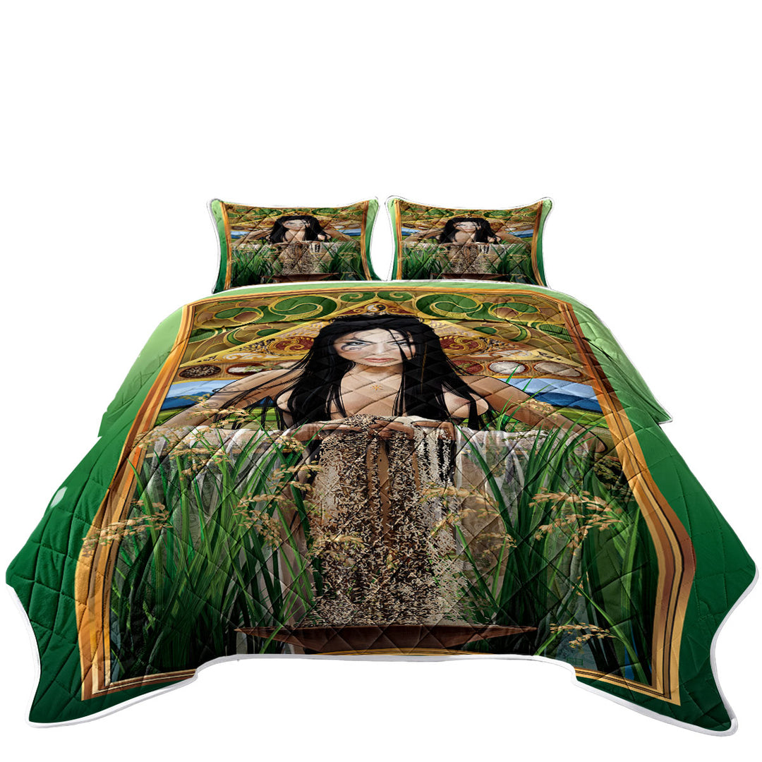 Sexy Woman Art Goddess of Rice Coverlets