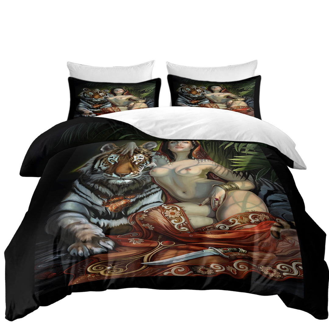 Sexy Woman the Tiger Princess Coverlet